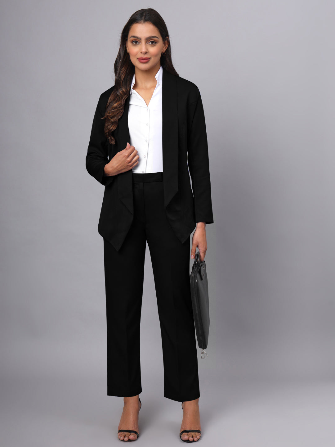 Shawl Collar Open Front Blazer