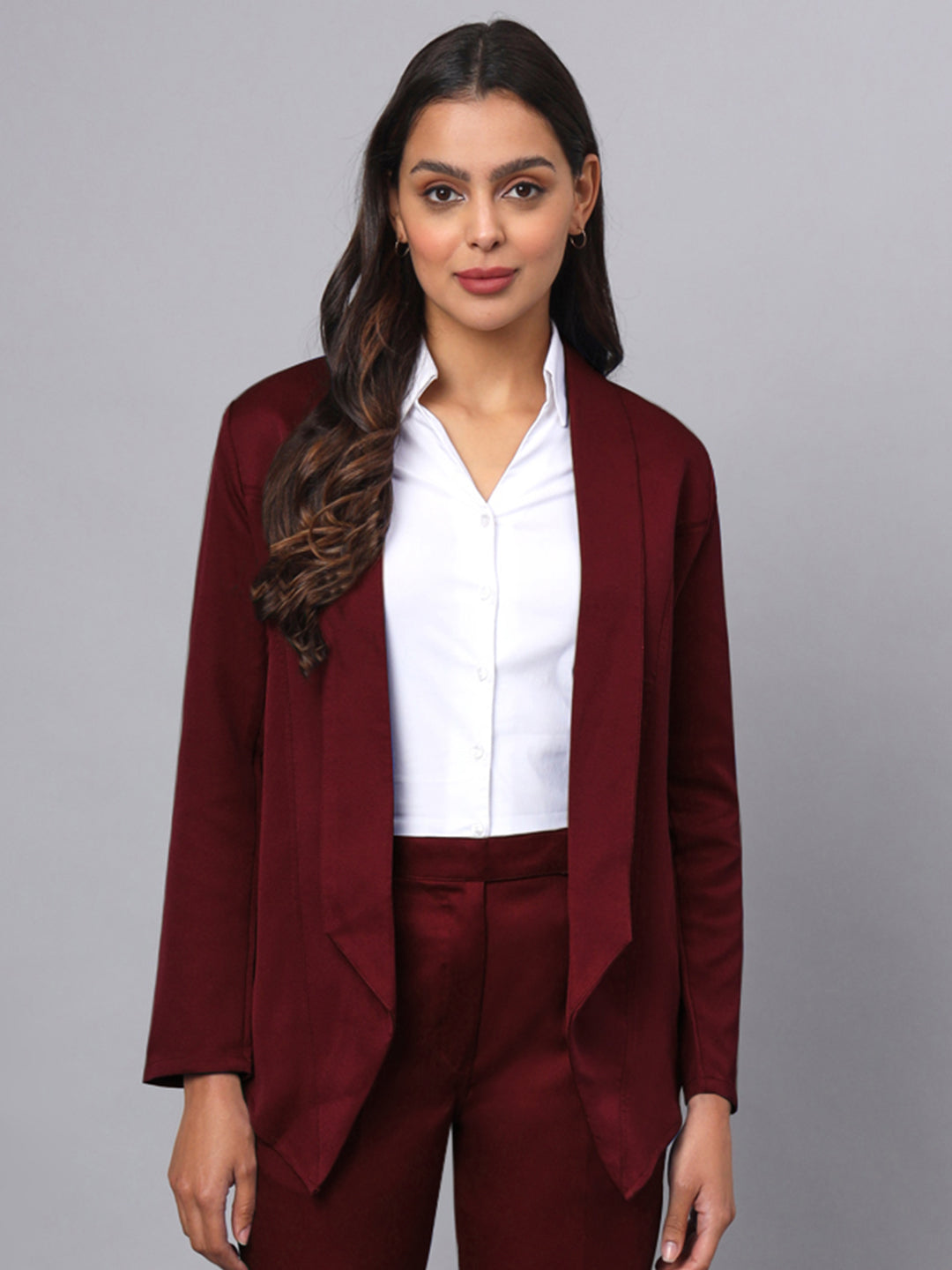 Shawl Collar Open Front Blazer