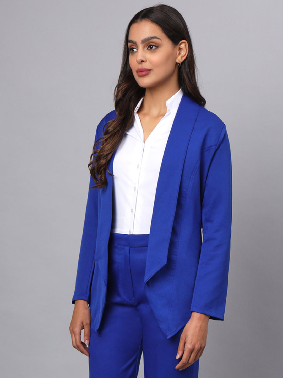 Shawl Collar Open Front Blazer