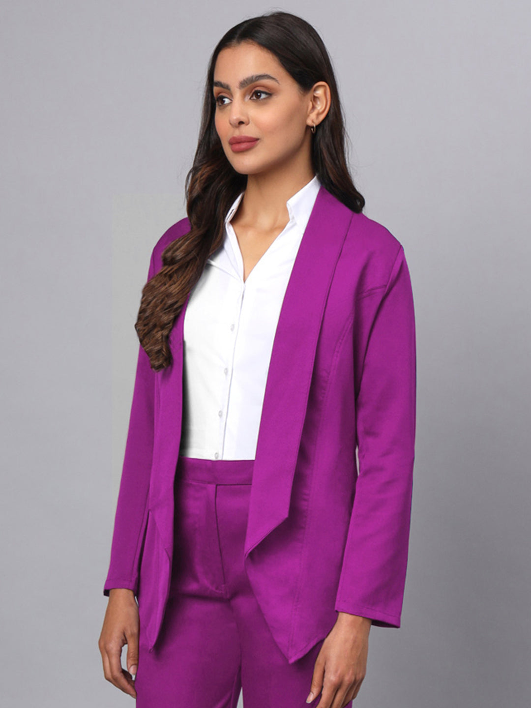 Shawl Collar Open Front Blazer