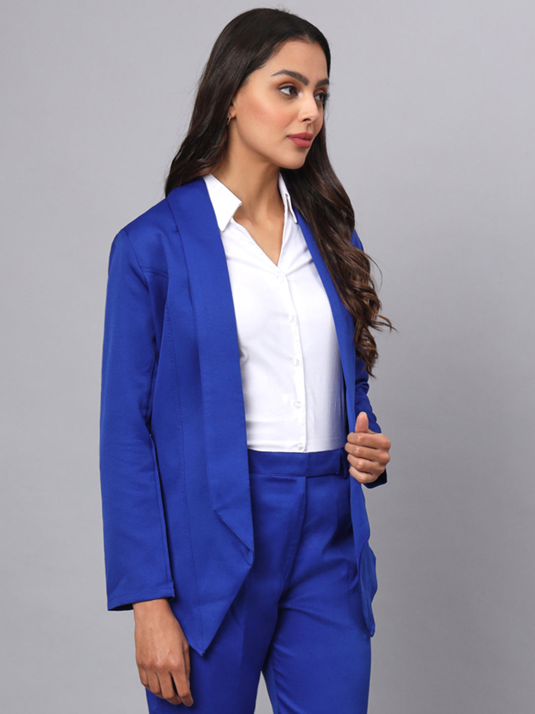 Shawl Collar Open Front Blazer