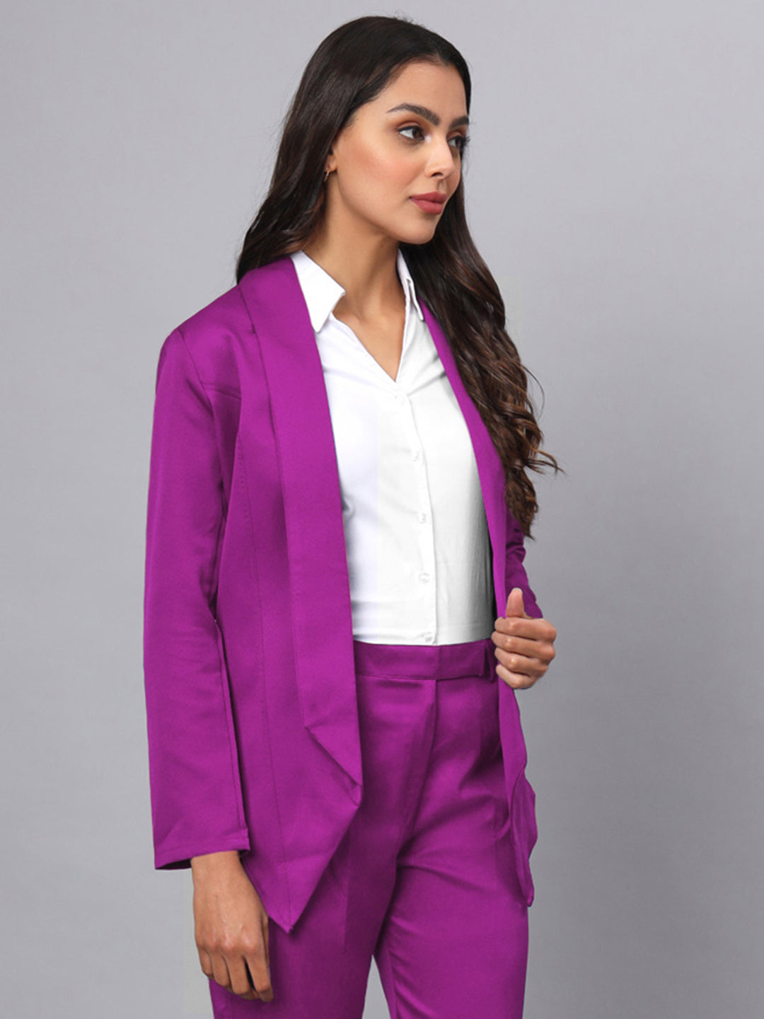 Shawl Collar Open Front Blazer