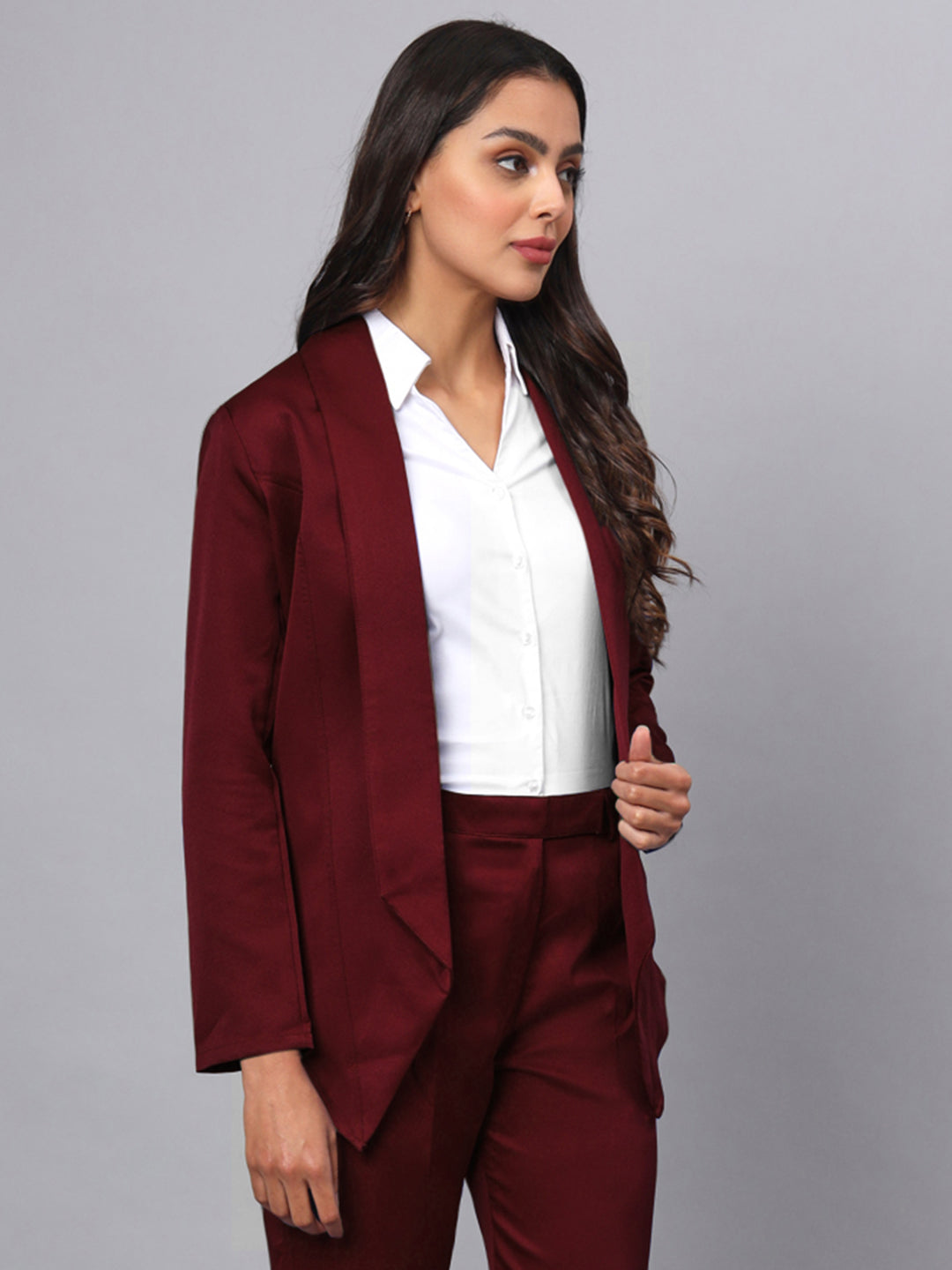 Shawl Collar Open Front Blazer