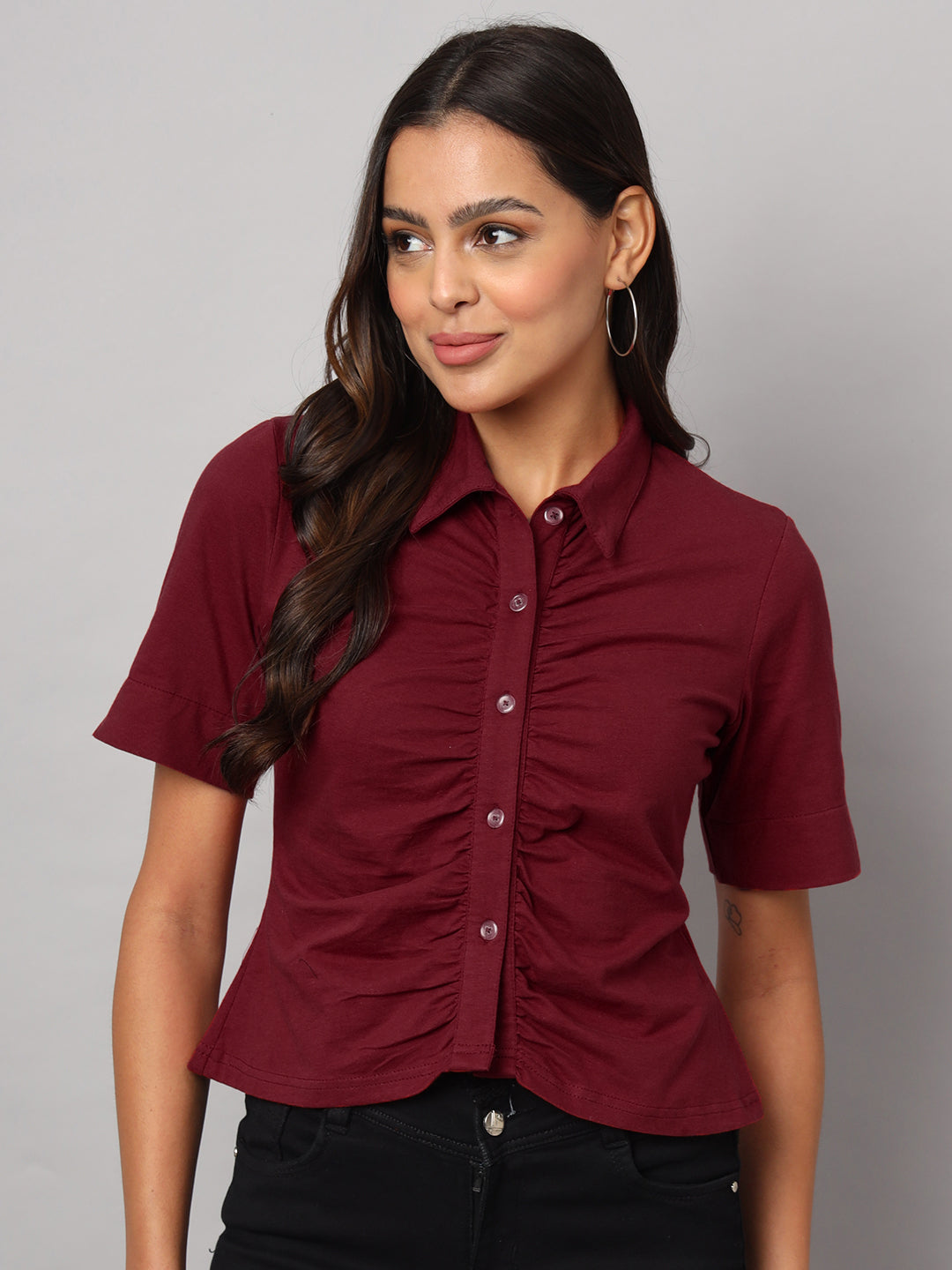 Relaxed Opaque Casual Shirt