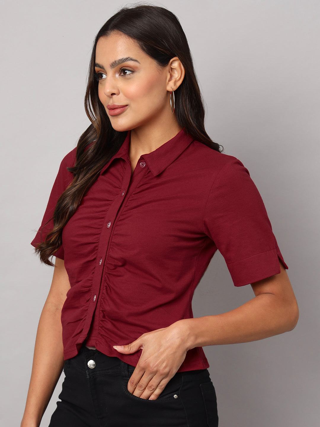 Relaxed Opaque Casual Shirt