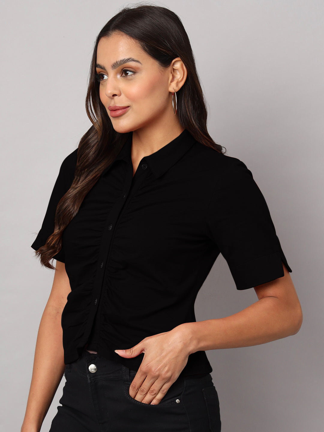 Relaxed Opaque Casual Shirt