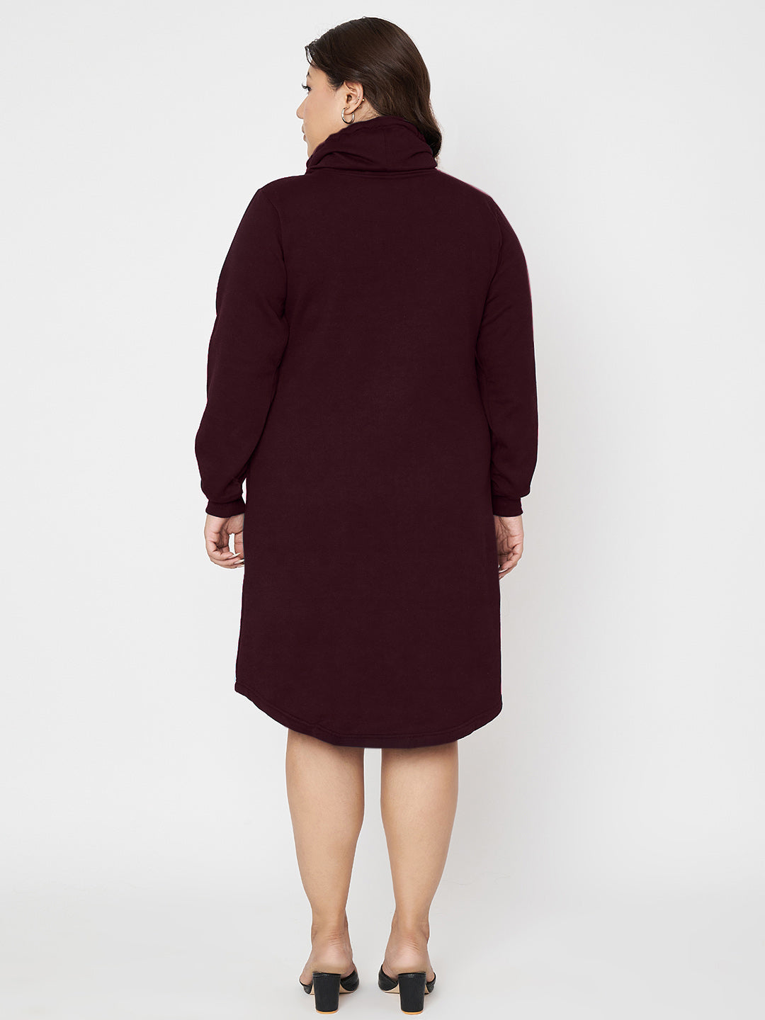 Women Cowl Neck Jumper Dress