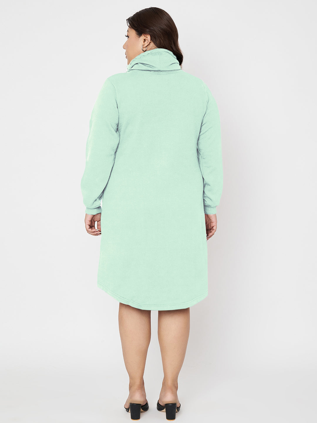 Women Cowl Neck Jumper Dress