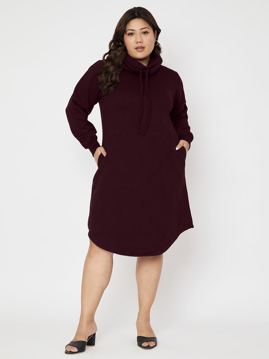 Women Cowl Neck Jumper Dress