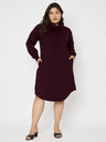 Pluslane Cowl Neck Jumper Dress
