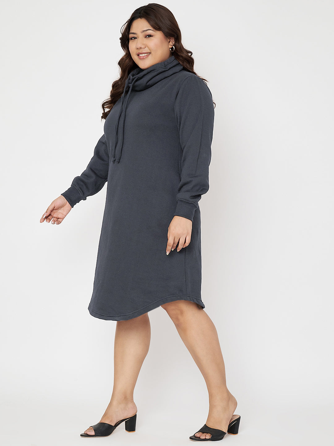 Women Cowl Neck Jumper Dress