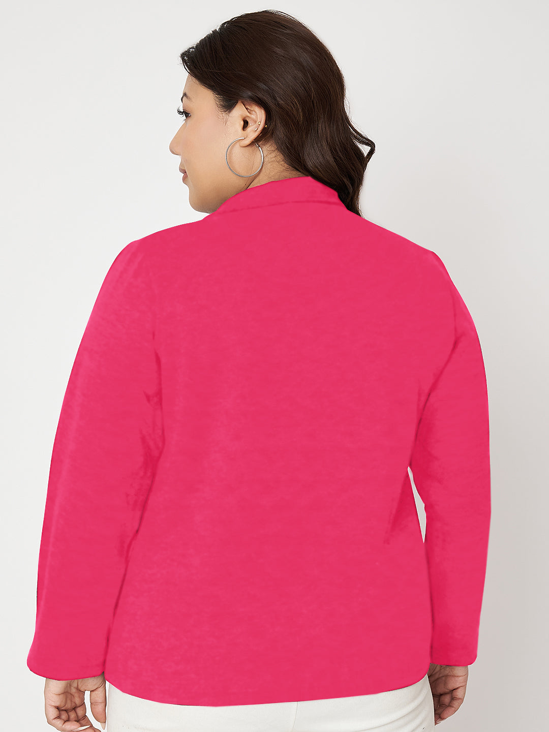 Women Mock Collar Front-Open Sweatshirt