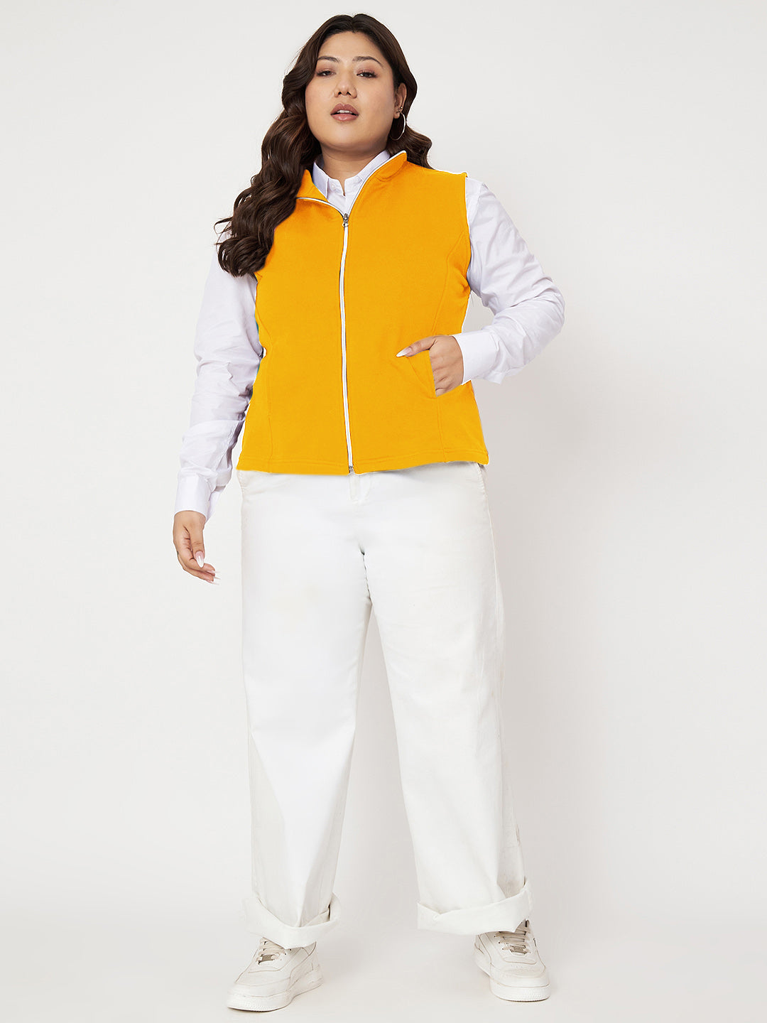 Women Fleece Open Front Jacket