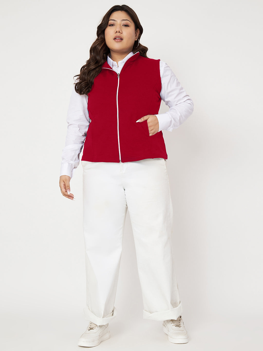 Women Fleece Open Front Jacket