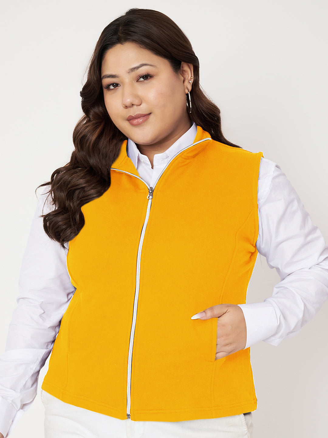 Women Fleece Open Front Jacket