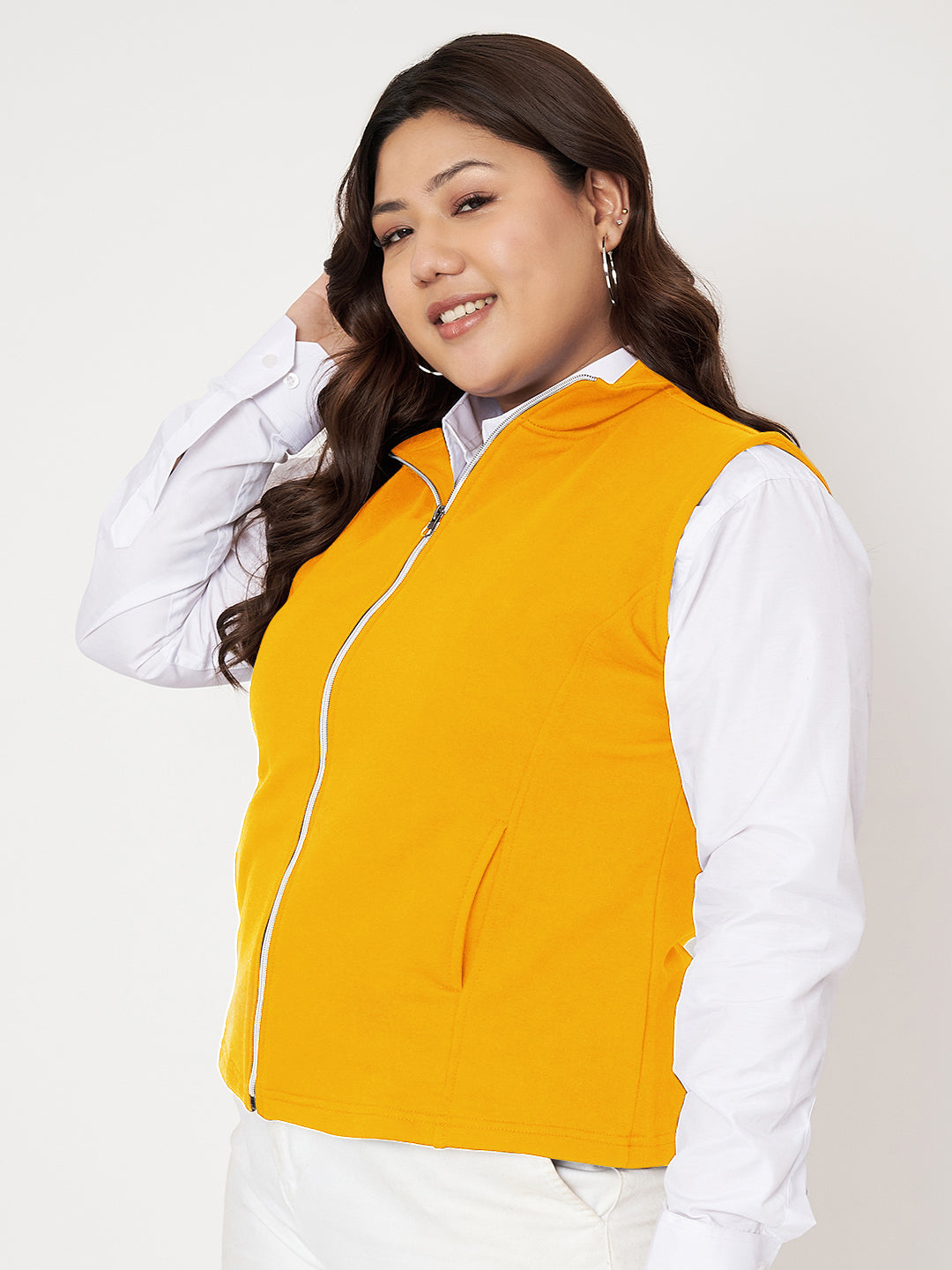 Women Fleece Open Front Jacket