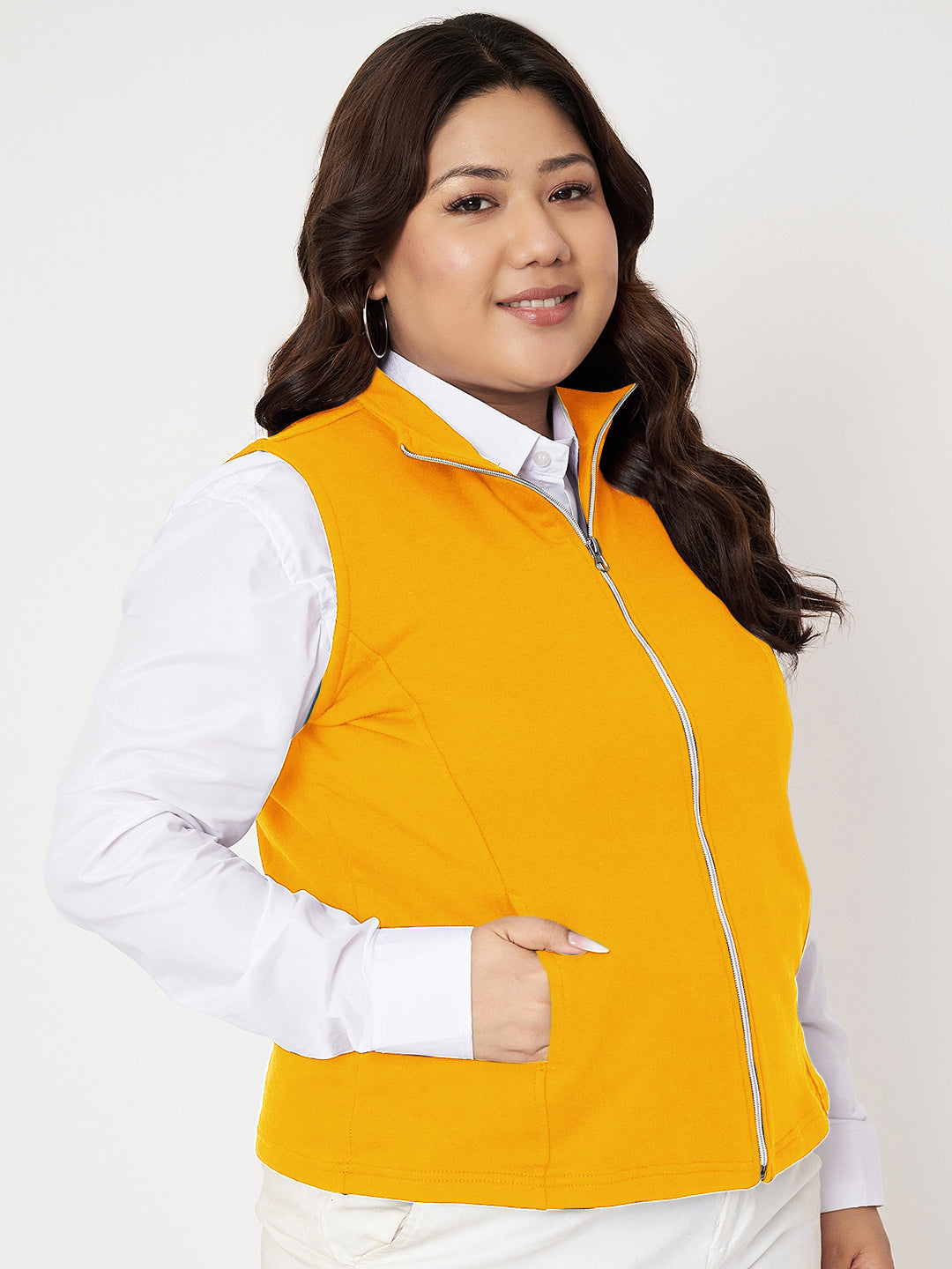 Women Fleece Open Front Jacket