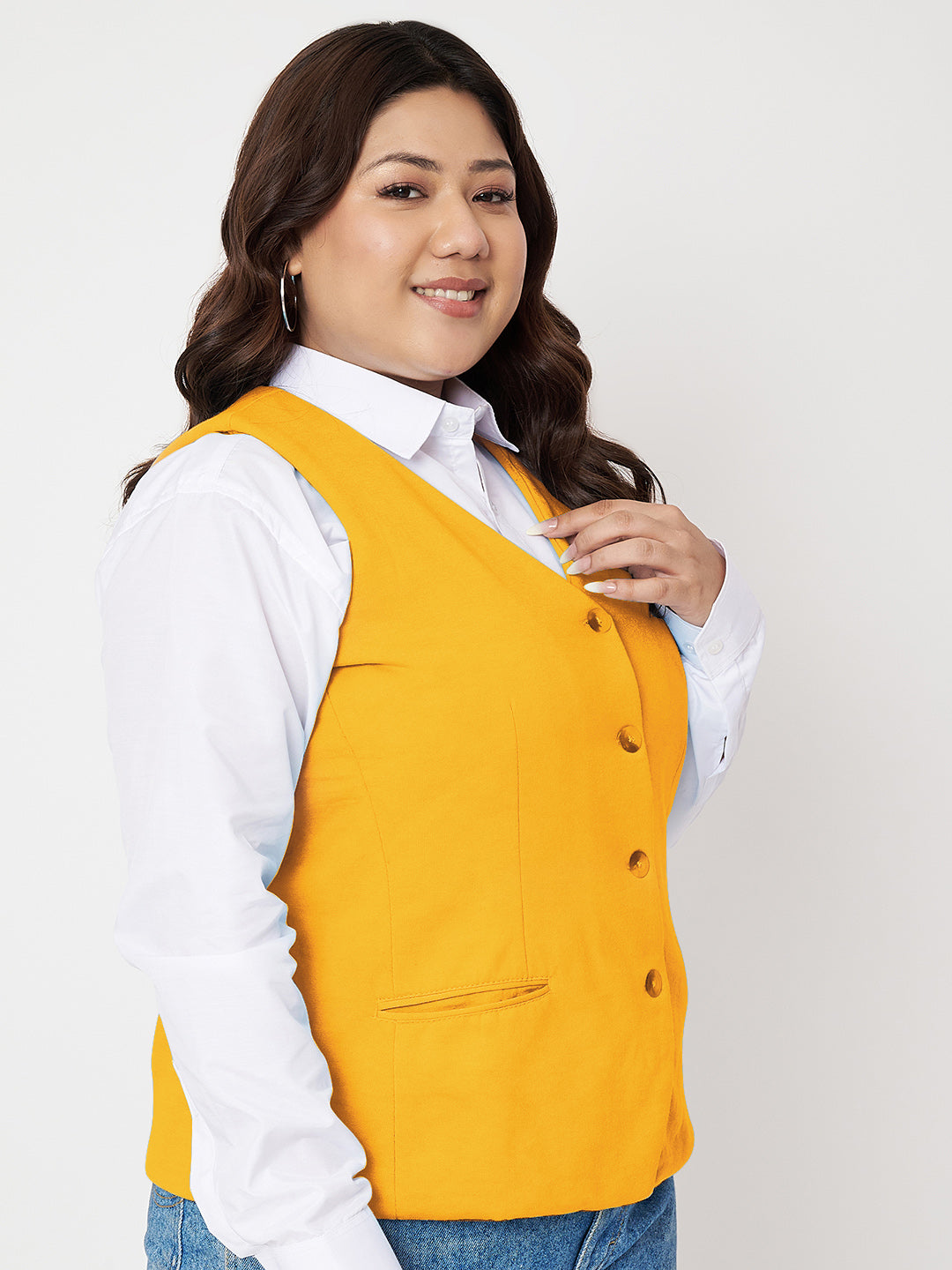 V-Neck Sleeveless Waistcoat