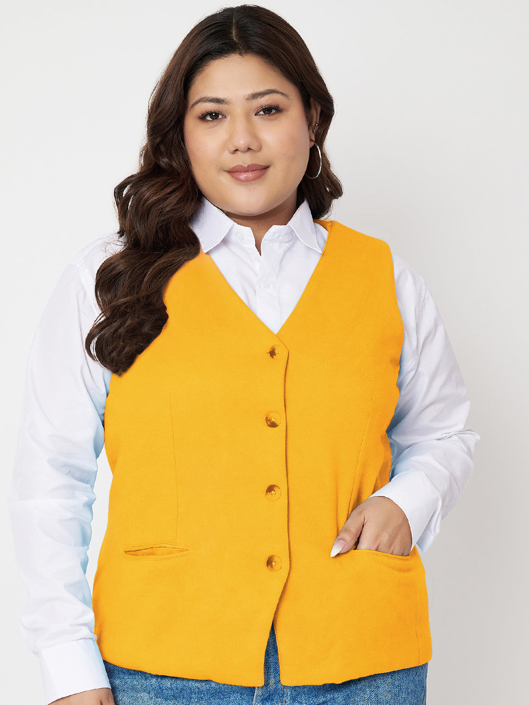 V-Neck Sleeveless Waistcoat