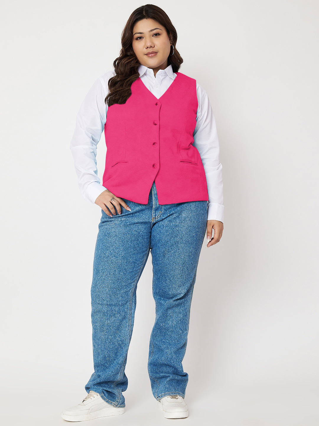 V-Neck Sleeveless Waistcoat