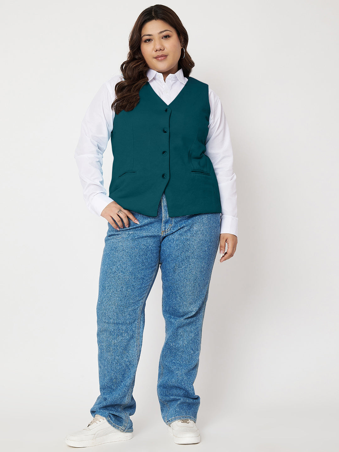 V-Neck Sleeveless Waistcoat