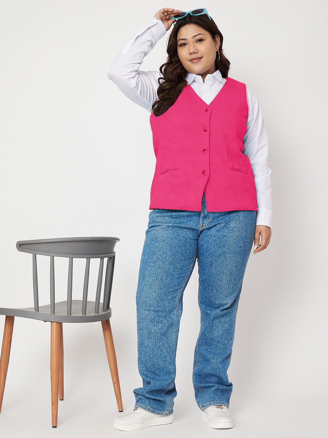 V-Neck Sleeveless Waistcoat