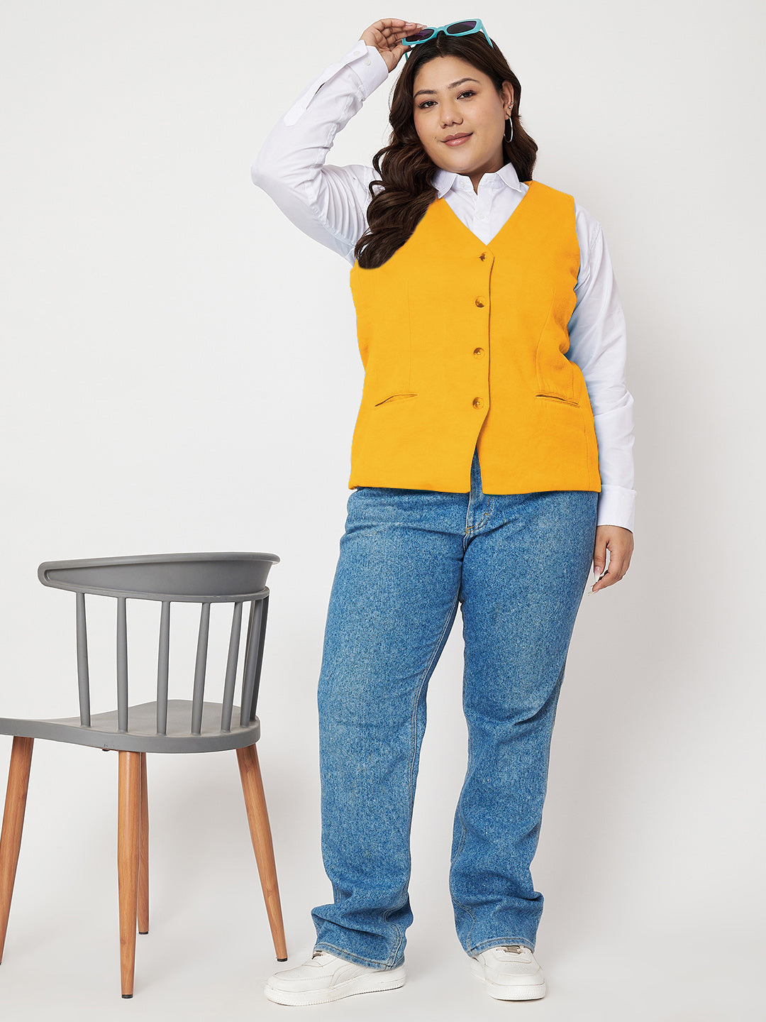 V-Neck Sleeveless Waistcoat