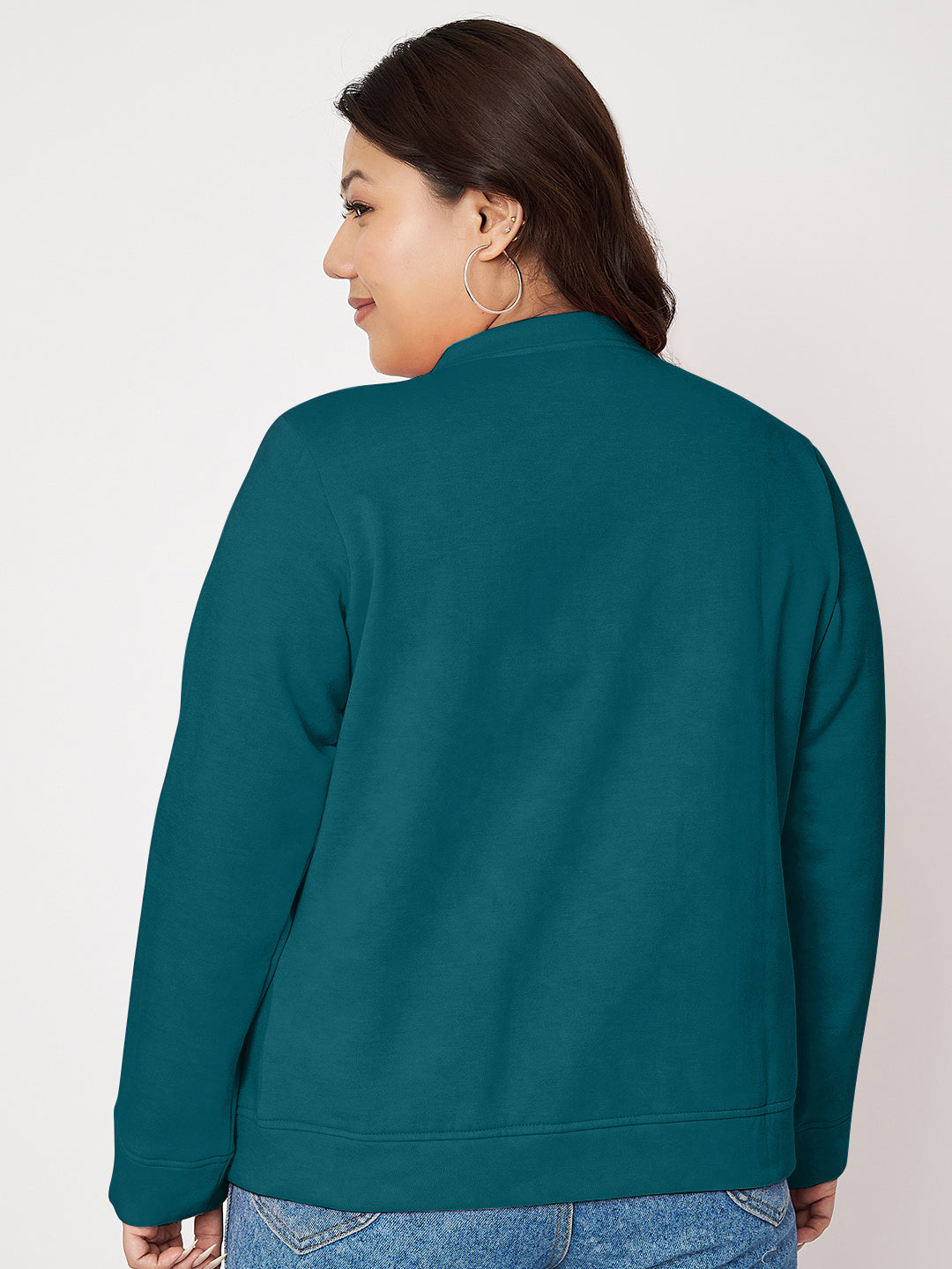 Women Fleece Open Front Jacket