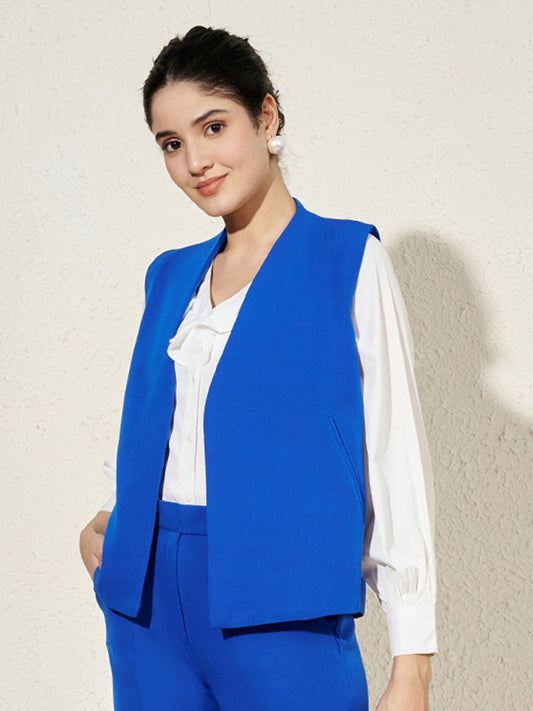 V-Neck Front Open Waistcoat