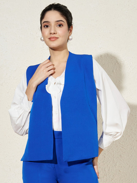 V-Neck Front Open Waistcoat