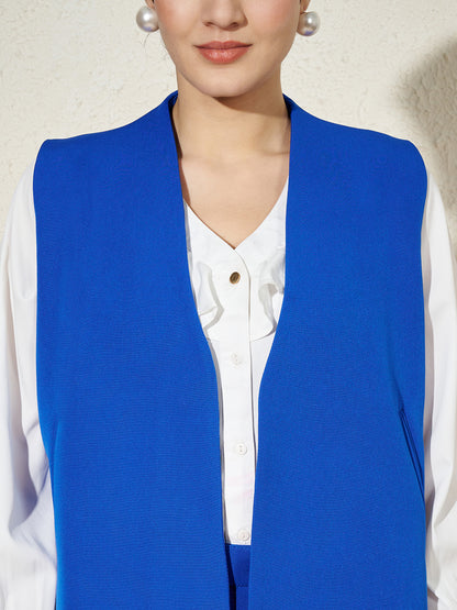 V-Neck Front Open Waistcoat