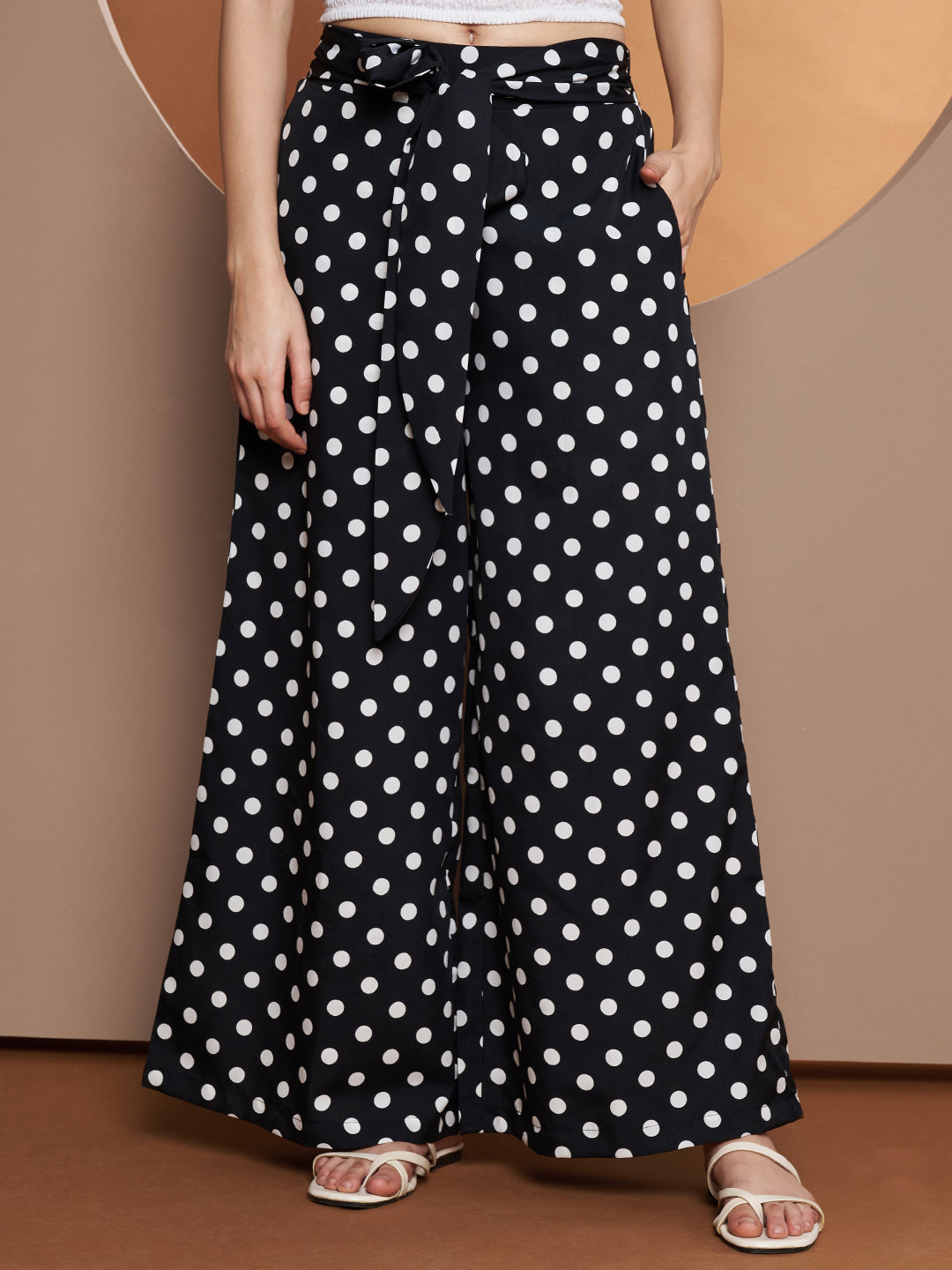 Printed V-Neck Top With Palazzo