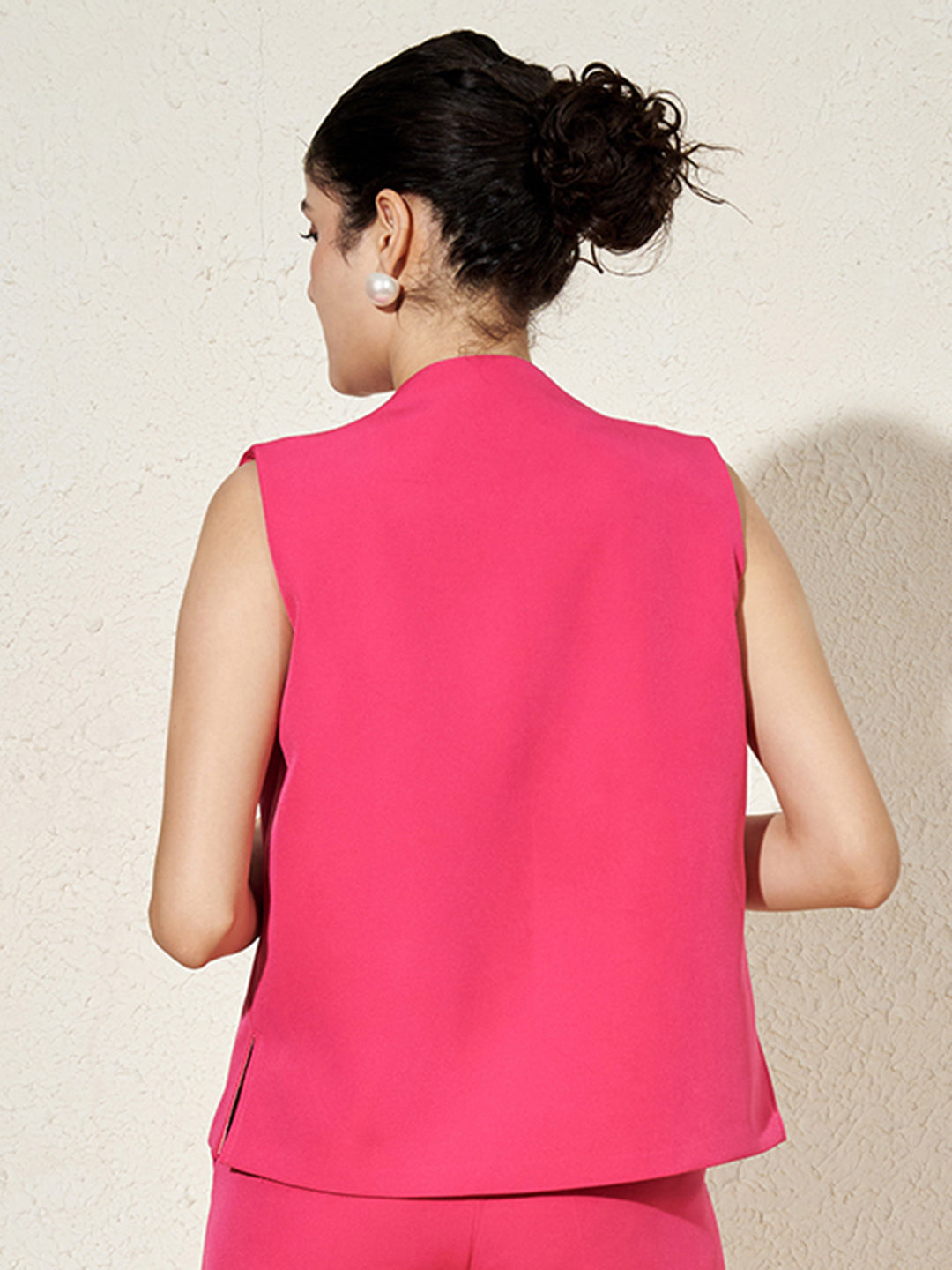 V-Neck Front Open Waistcoat