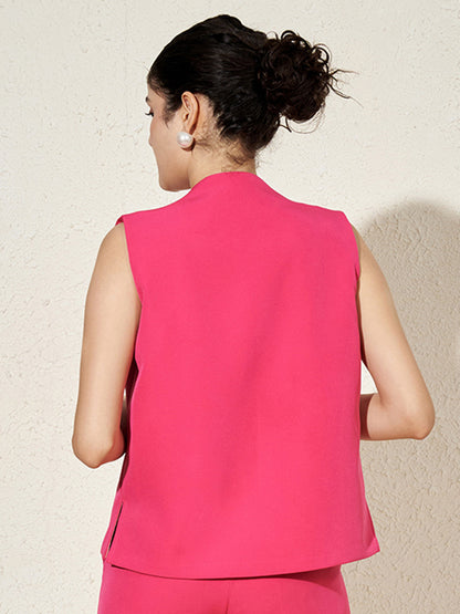 V-Neck Front Open Waistcoat