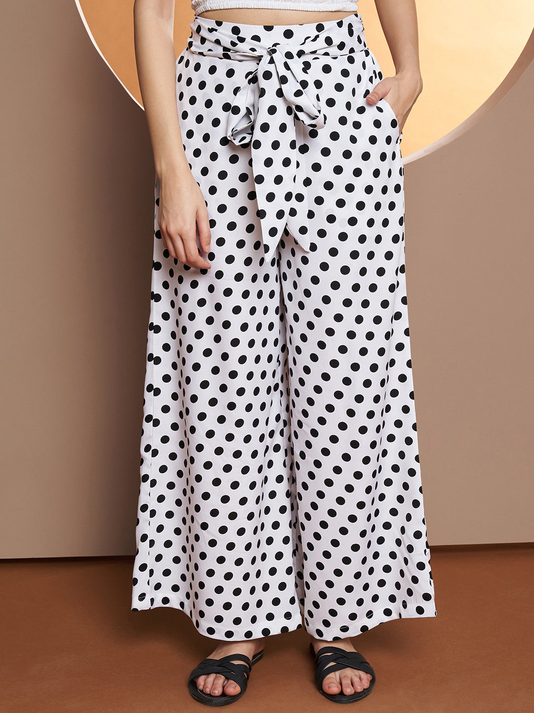 Printed V-Neck Top With Palazzo