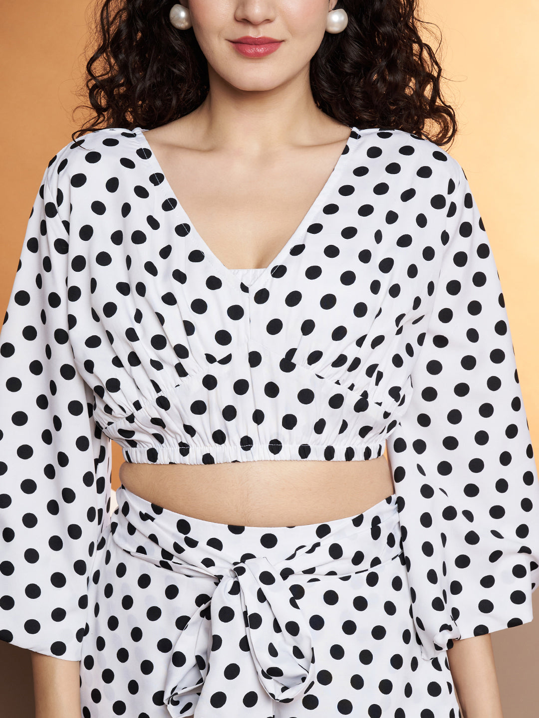 Printed V-Neck Top With Palazzo