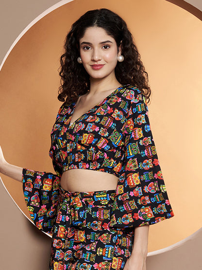 Printed Crop Top