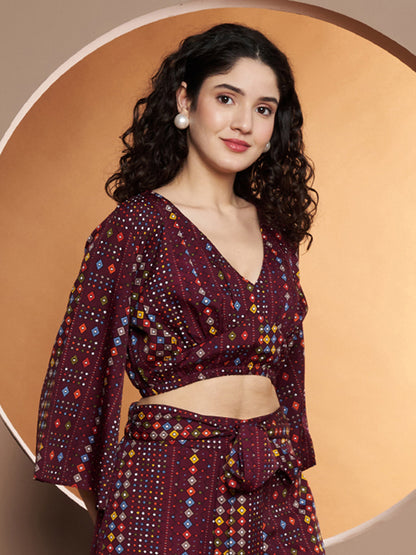 Printed Crop Top