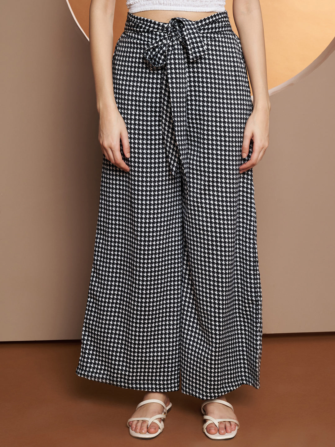 Printed V-Neck Top With Palazzo