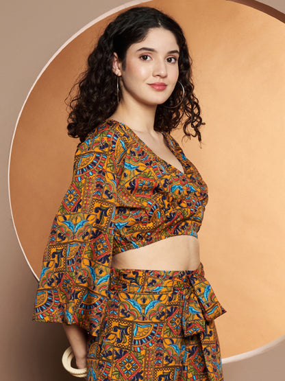 Printed Crop Top