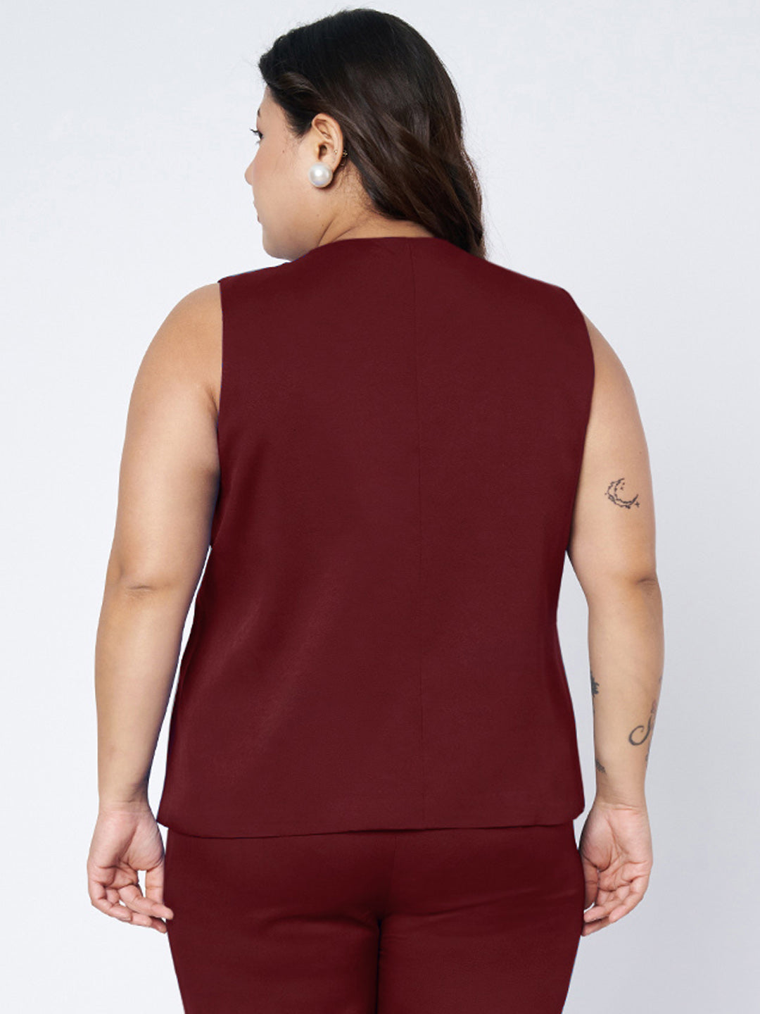 Plus Size Single-Breasted Waistcoat