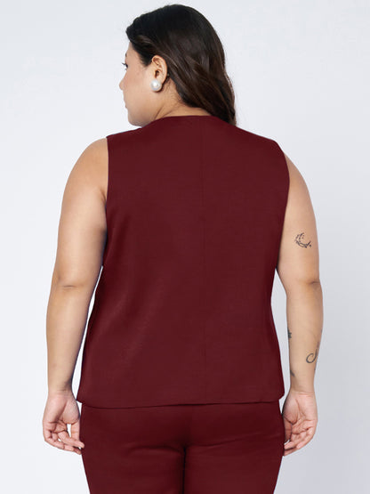 Plus Size Single-Breasted Waistcoat