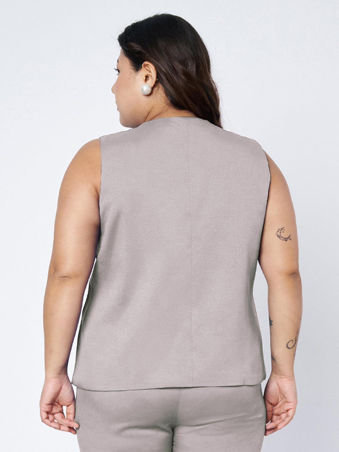 Plus Size Single-Breasted Waistcoat