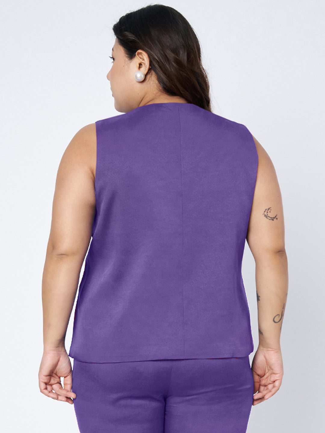 Plus Size Single-Breasted Waistcoat