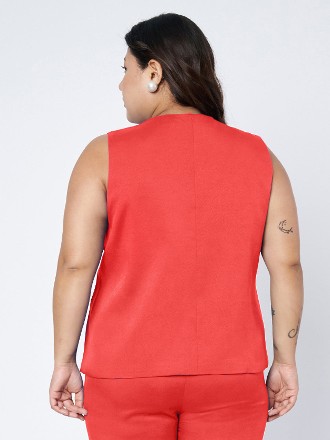Plus Size Single-Breasted Waistcoat