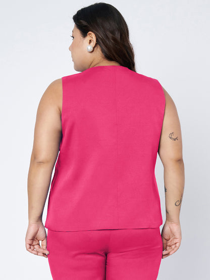 Plus Size Single-Breasted Waistcoat