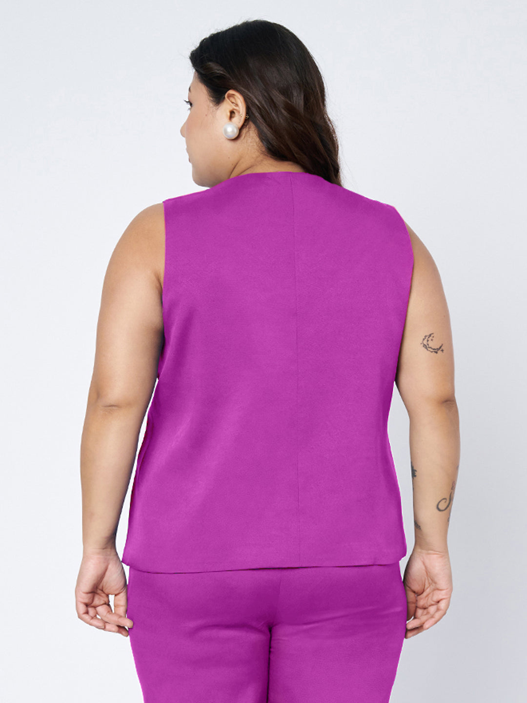 Plus Size Single-Breasted Waistcoat