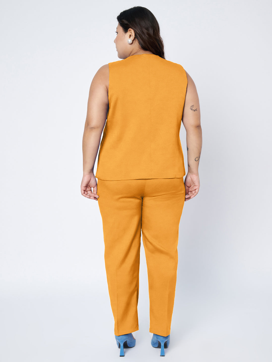 Plus Size Waistcoat With Trousers Two Pieces Suit