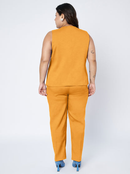 Plus Size Waistcoat With Trousers Two Pieces Suit