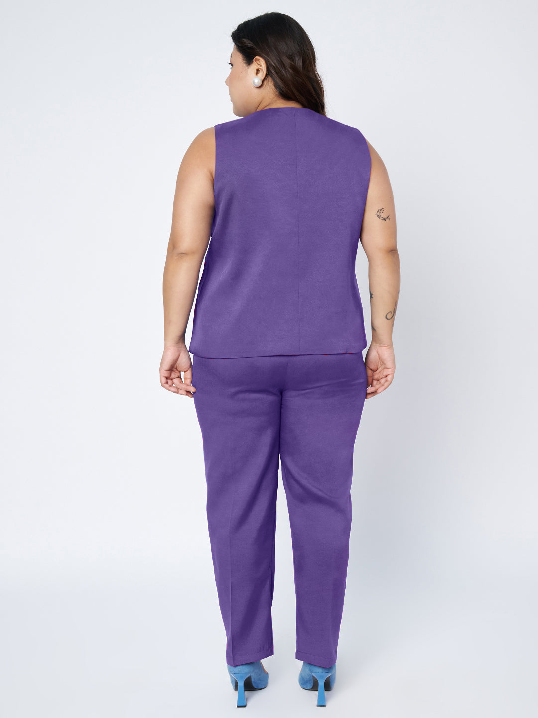 Plus Size Waistcoat With Trousers Two Pieces Suit